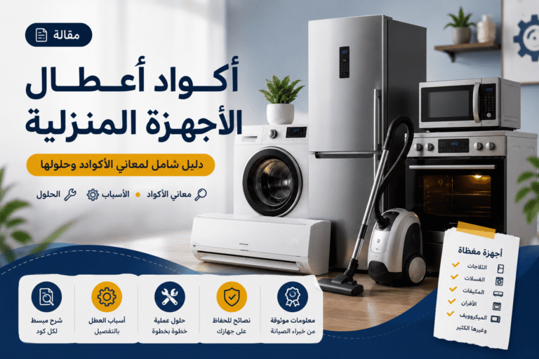 اكواد اعطال الاجهزه المنزليه