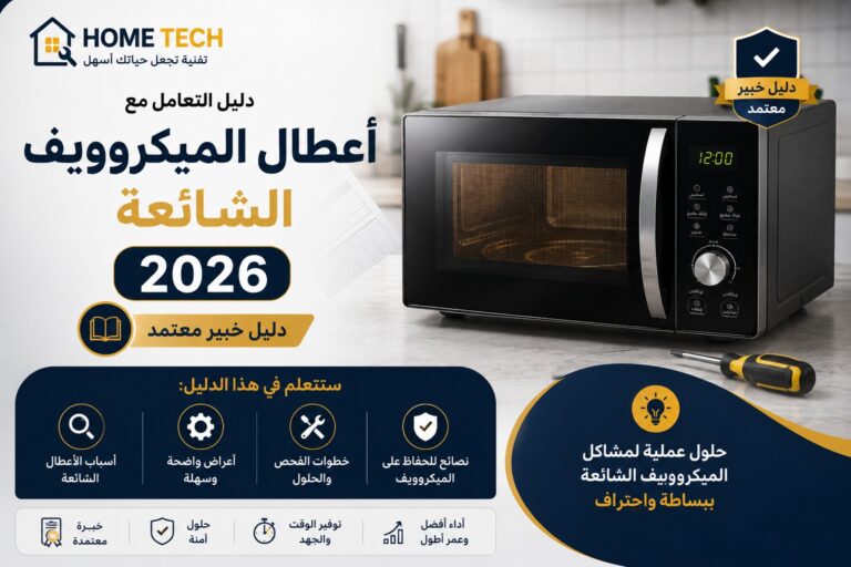 دليل التعامل مع أعطال الميكروويف الشائعة 2026 | دليل خبير معتمد Home Tech